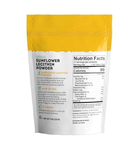Sunflower Lecithin Powder (4 oz, Non-GMO)