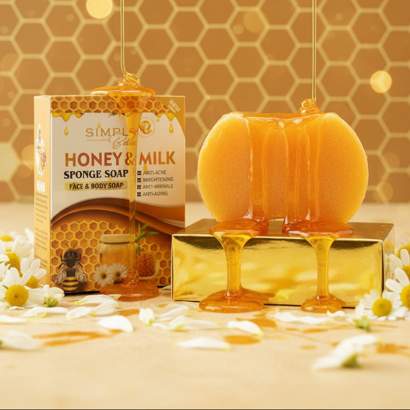 HONEY & MILK SPONGE SOAP FACE & BODY