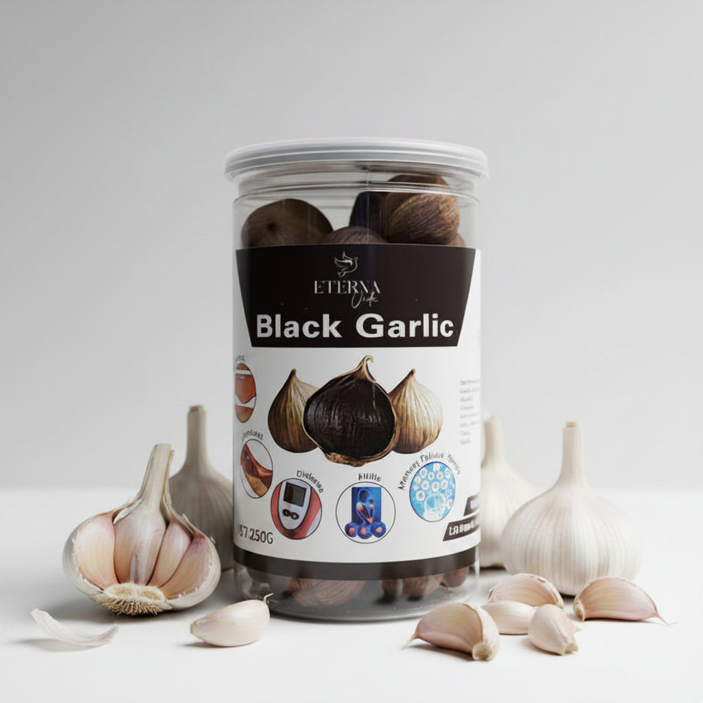 RARE RAW BLACK GARLIC