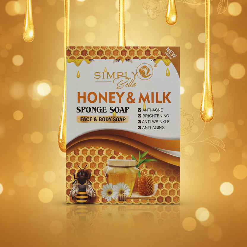 HONEY & MILK SPONGE SOAP FACE & BODY