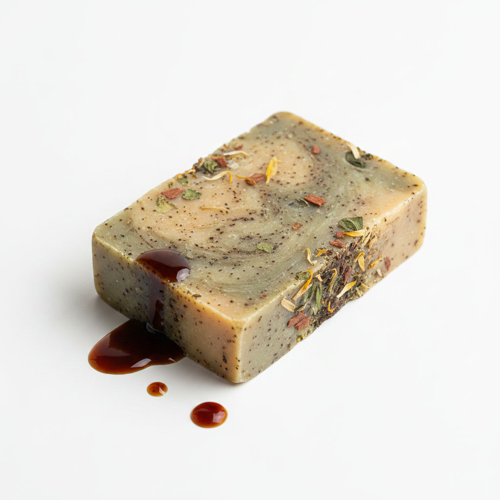 SOAP FOR ECZEMA AND PSORIASIS WITH HERBS AND TAR OIL