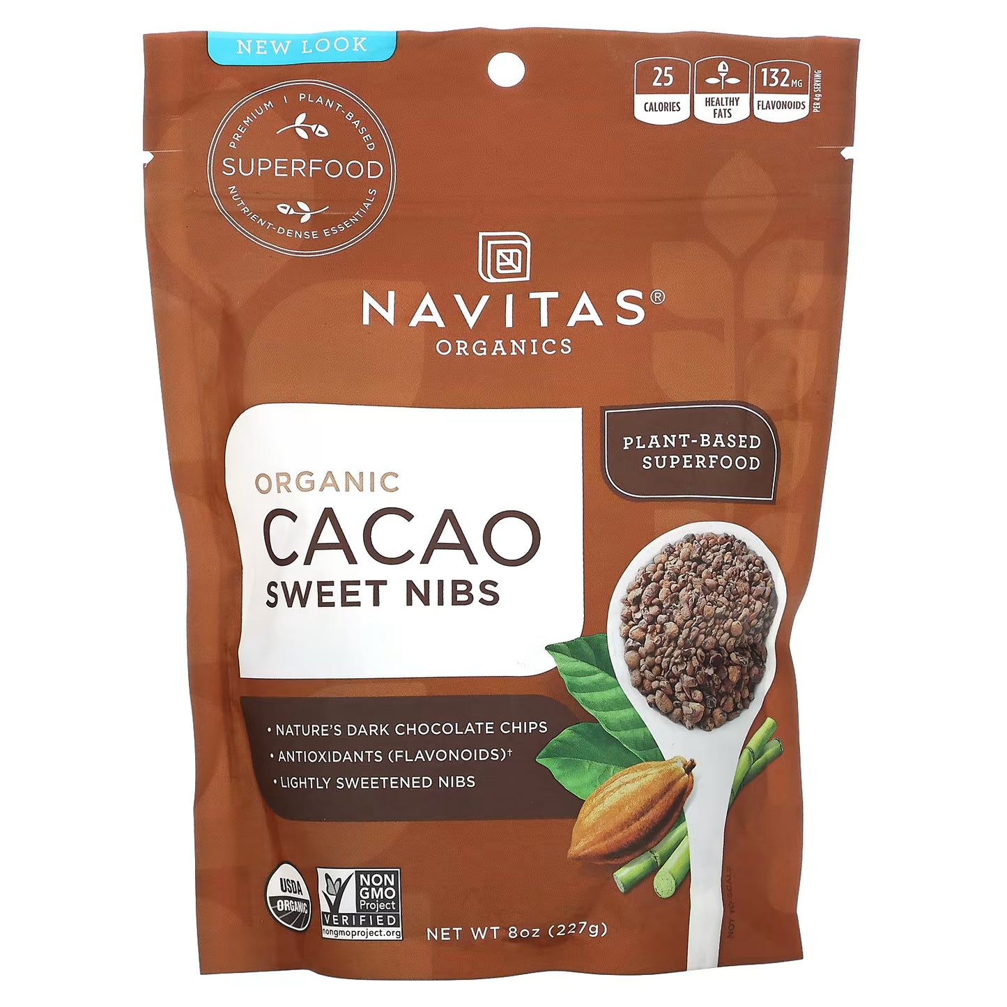 Navitas Organics Cacao Nibs – Unsweetened Dark Chocolate Crunch