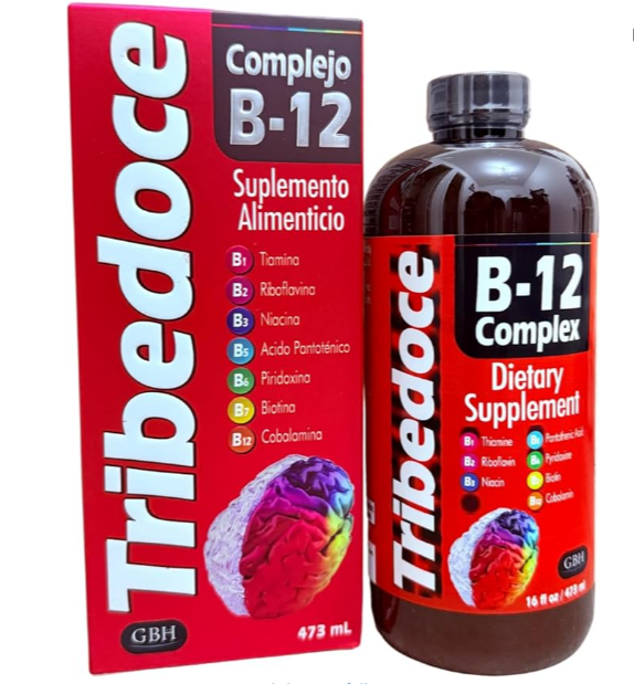B-12 Complex Liquid Dietary Supplement - High Potency Vitamin B Complex with Thiamine,